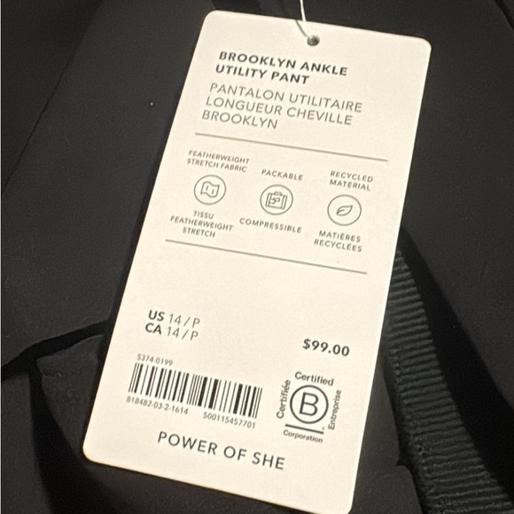 Athleta Brooklyn Ankle Utility Pant // Black - Picture 6 of 16